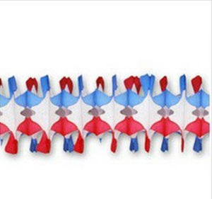 2015 New Design 12 Foot Patriotic Spider Fringe Paper Garland