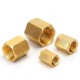 Brass Pipe Fitting Copper Hose Hex Coupling Coupler Fast Connector Female Thread 1/8" 1/4" 3/8" 1/2" 3/4" BSP For Water Fuel Gas