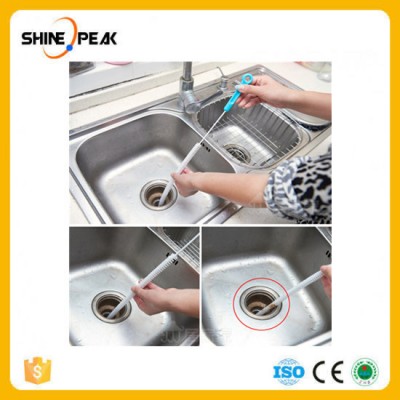 Sewer Cleaning Brush, Home Bendable Sink Tub Toilet Dredge Pipe Snake Brush Tools Creative Bathroom Kitchen Accessories